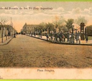 af0901- ARGENTINA - Vintage Postcard - Rosario de Santa Fe - Plaza Pringles