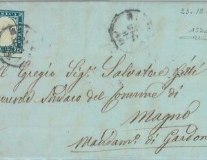 83503 -  Antichi : SARDEGNA - STORIA POSTALE: Sass # 15 Dc  su Busta - CARDILLO