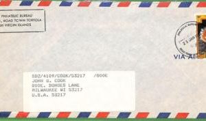 ZA1511 - Virging Is. - POSTAL HISTORY -  OFFICIAL STAMP on COVER 1980's SHELLS