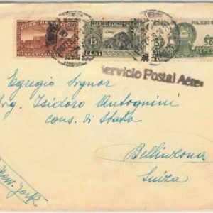 47949  - MEXICO - POSTAL HISTORY - AIRMAIL COVER to SWITZERLAND via PARIS 1939