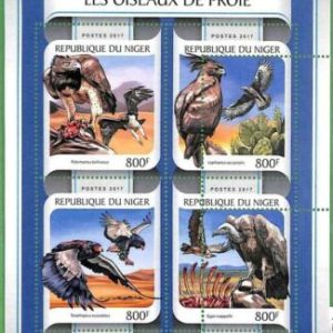 A2375 - NIGER - FEHLER - MISPERF Briefmarkenbogen 2017 Vögel