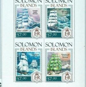 M1378 - SALOMON-INSELN - FEHLER, 2013 MISSPERF-BLATT: Großsegler, Boote, Marine