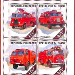 A4380 - NIGER - ERROR MIPERF, Kleinbogen: 2019, Feuerwehrautos, Ford