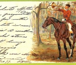 af4302  - VINTAGE POSTCARD  -  ILLUSTRATED  - Hunting