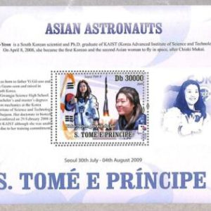 A3301 - SAO TOME & PRINCIPE, ERROR MISSPERF: 2009 Asiatische Astronauten,...