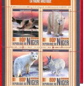 A1417 Niger-ERROR МISSPERF 2017 Белый Медведь Животные Tiere...