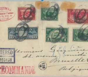 81740 - USA - Postal History -  REGISTERED COVER  to BELGIUM 1927