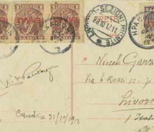 P0650 - GREECE  - Postal History - Overprinted CRETE stamp on POSTCARD - DOGS