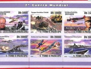 A4519 - SAO TOME & PRINCIPE - ERROR MISPERF: 2008 WW II, Churchill, De Gaulle,