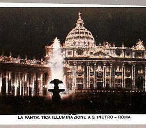 ab0019 - POSTAL VINTAGE - ROMA Ciudad: La Fantástica Iluminación en San Pedro