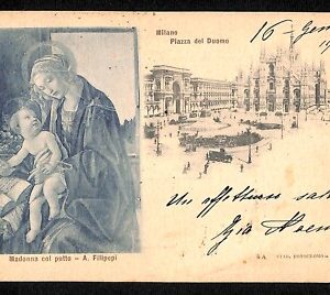 ab2141 - CARTOLINA D'EPOCA - MILANO Città : Piazza del Duomo
