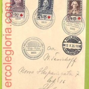 af9752 - FINLAND - POSTAL HISTORY - Cover - 1935, MEDICINE Red Cross