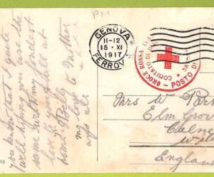 af9770 - ITALY - POSTAL HISTORY - Postcard - 1917, MEDICINE Red Cross FELDPOST