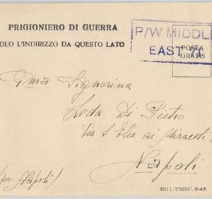 55986 - EGYPT / WWII - POSTAL HISTORY: CARD from P.W. MIDDLE EAST 71 1943