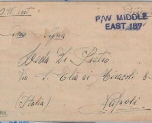 55989 - EGYPT / WWII - POSTAL HISTORY: COVER from P.W. MIDDLE EAST 157 1943