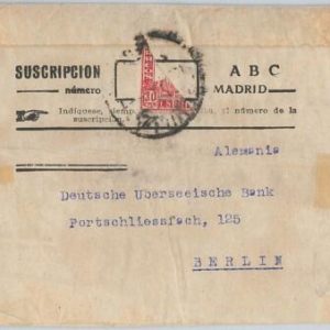 58404 - SPAIN - Postal History -  ISABEL 30 cents BISECTADO on NEWSPAPER WRAPPER