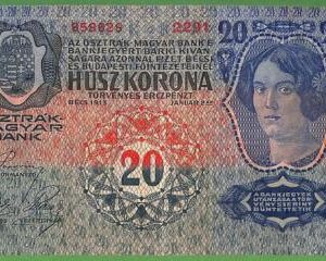 ah1431 - Austria-Hungary - PAPERMONEY- PIC# 13 -20 Krowns - ALMOST Uncirculated