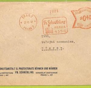 af9682 - Czechoslovakia - POSTAL HISTORY - COVER  - 1942, MEDICINE