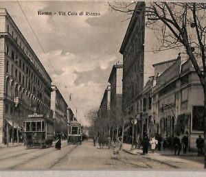 ab0371 - CARTOLINA D'EPOCA -ROMA Città : Via Cola di Rienzo