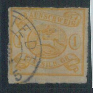 78057  -  GERMANY Braunshweig  - STAMP: Michel  #  14A very fine  USED