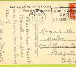 ZA1324 - FRANCE - POSTAL HISTORY - POSTMARK on Postcard - Olympic Games - 1924