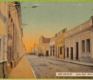 af1065 - ARGENTINA - Vintage Postcard - San Nicolas - Calle Bme.Mitre