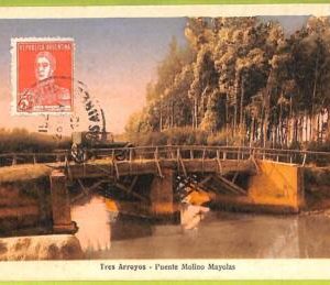 af1077 - ARGENTINA - Vintage Postcard -  Tres Arroyos - Puente Molino Mayolas