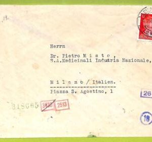 af9861 - GERMANY - POSTAL HISTORY - Censored Cover - 1943, MEDICINE Chemist