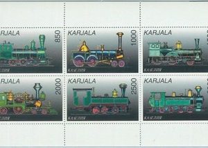 M2067 - RUSSIAN STATE, Miniature SHEET: Trains, Steam Locomotives