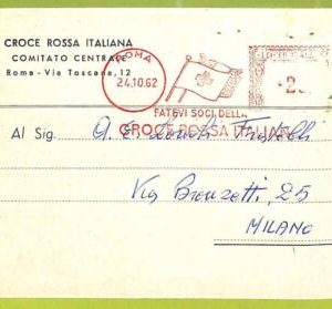 af9775 - ITALY - POSTAL HISTORY - Card - 1962,  MEDICINE Red Cross