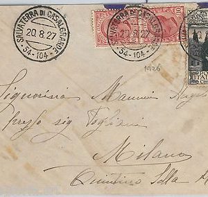 64033 - ITALIA REGNO - STORIA POSTALE :  BUSTA da Salvaterra (Casalgrande)  1927