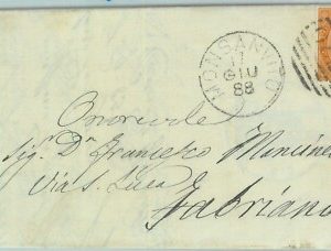 89394 - REGNO - STORIA POSTALE - ANCONA Annullo NUMERALE su BUSTA: MonSanVito