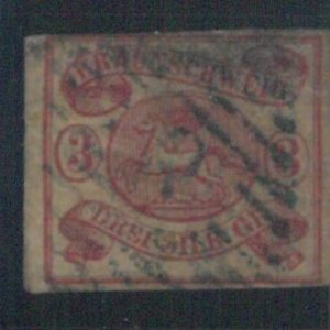 78064 - GERMANY Braunshweig  - STAMP: Michel  #  12 b  fine  USED postmark #3