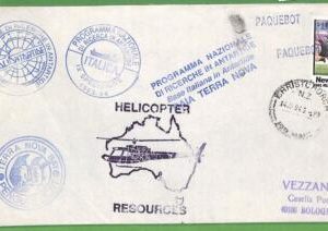 ae3468 - NEW ZEALAND - Postal History - ANTARCTIC Expedition HELICOPTER Rugby