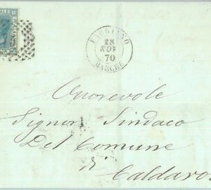 89420 - REGNO - STORIA POSTALE - ANCONA  Annullo NUMERALE su BUSTA:  FABRIANO