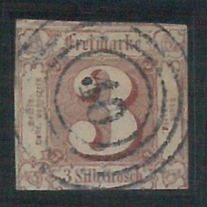 78247 - GERMANY Thurn und Taxis -  STAMP:  Michel  # 17   postmark # 40 Meerholz