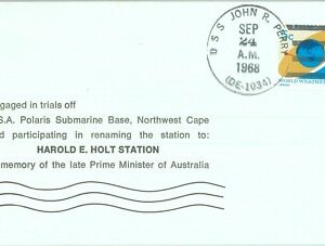 87318 - USA - Postal History - PAQUEBOT Ship MAIL 1968  Submarine J. R. PERRY