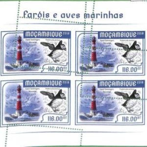 A2272 - MOZAMBIQUE - ERROR: MISPERF, Miniature sheet - 2018, Lighthouses, Birds