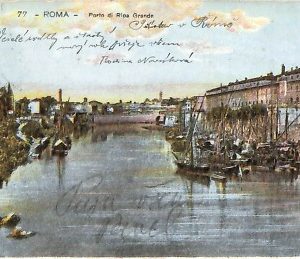 ab0661 - CARTOLINA D'EPOCA - ROMA Città : Porto di Ripa Grande