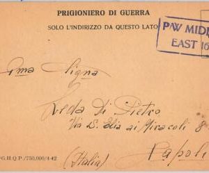56748 - EGYPT - POSTAL HISTORY: CARD from POW Prisoner camp 306 1943 - WAR