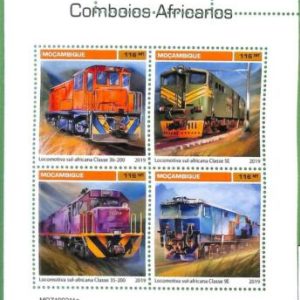 A2282 - MOZAMBIQUE - ERROR: MISPERF, Miniature s- 2019 Africa Trains Locomotives