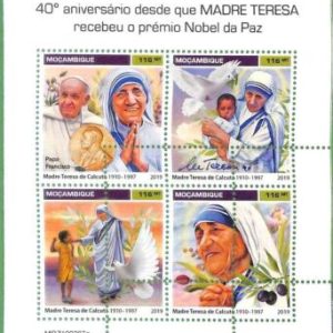 A2284 -MOZAMBIQUE -ERROR: MISPERF 2019 Mother Theresa, Noble Prize, Pope Francis