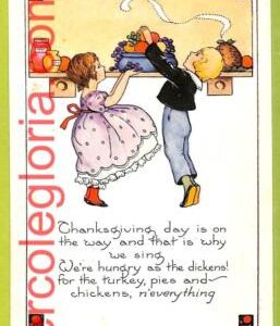 af5644 -   VINTAGE POSTCARD - Celebrations - THANKSGIVING  Greetings, EMBOSSED