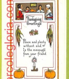 af5645 -   VINTAGE POSTCARD - Celebrations - THANKSGIVING Greetings, EMBOSSED