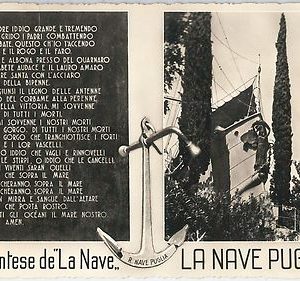 54634 -- CARTOLINA d'Epoca - LAGO di GARDA:  Reale Nave PUGLIA - D'ANUNZIO