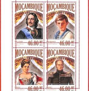 A4205 - MOZAMBIQUE - ERROR MISPERF Miniature sheet: 2013 Romanov dynasty, Russia
