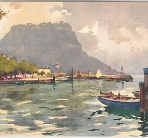 54643 -- CARTOLINA d'Epoca - LAGO di GARDA:  Rocca di Garda - ILLUSTRATA