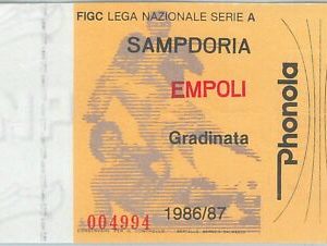 74246 - Vecchio  BIGLIETTO PARTITA CALCIO - 1986 / 1987 : SAMPDORIA - EMPOLI