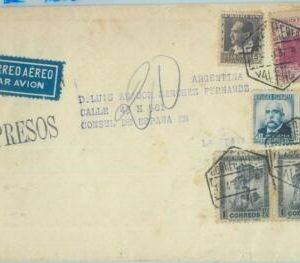 89019 - SPAIN - POSTAL HISTORY -  Airmail  Cover to Argentina 1937