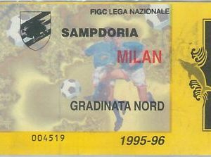 74282 - Vecchio  BIGLIETTO PARTITA CALCIO - 1995 / 1996 : SAMPDORIA - MILAN